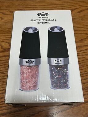 Jiasling Gravity Electric Salt and Pepper Mill NIB